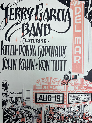 クレイグガルシア Craig Garcia アートパネル 唇 葛飾北斎 Jerry Garcia Band - 1976 Jim Phillips poster RP-2 edition Del Mar