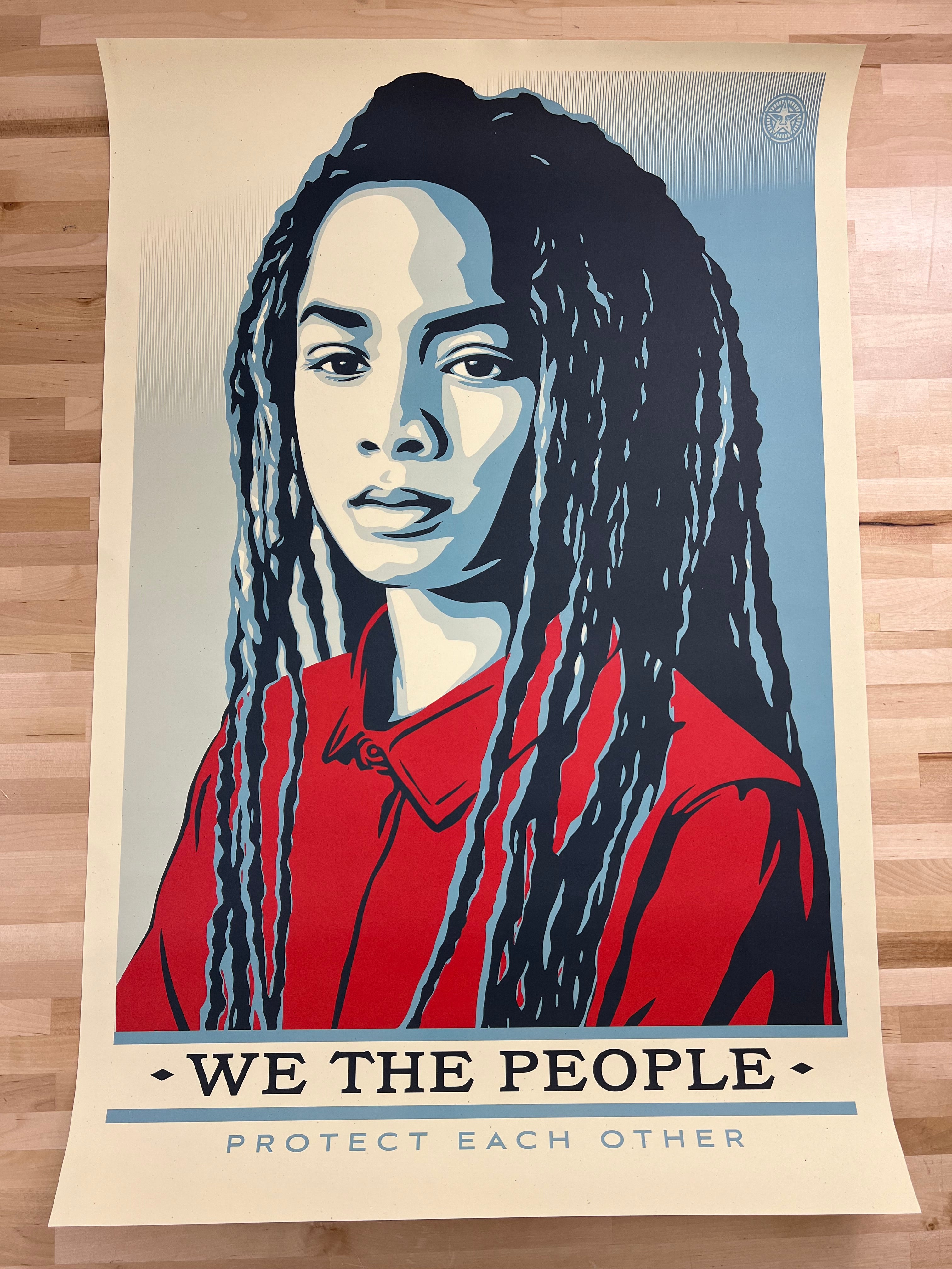 We The People Protect Each Other - 2017 Shepard Fairey poster Obey art ...