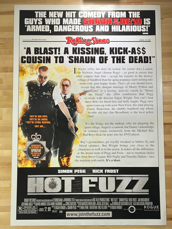 Hot Fuzz - 2007 Rolling Stone Review movie poster original