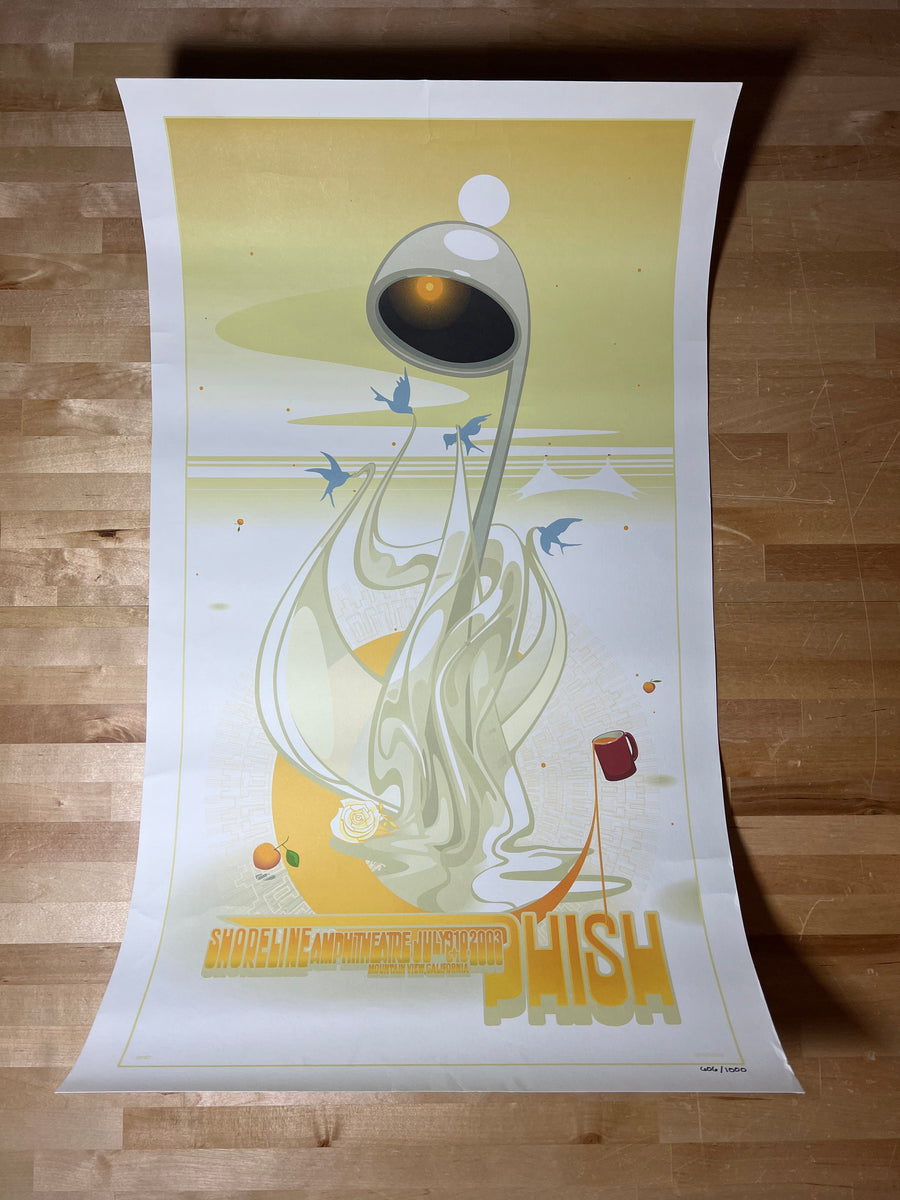 Phish - 2003 Scott Campbell poster SAC Mountain View, CA Shoreline