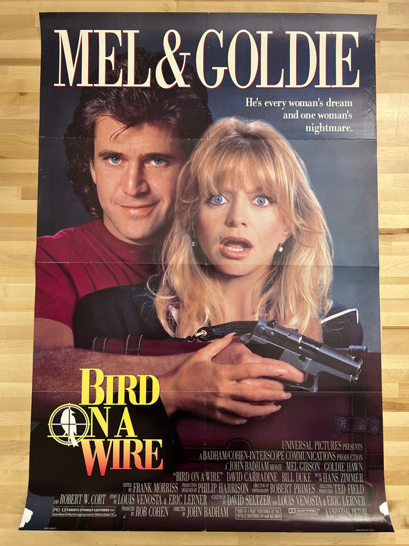 Bird On A Wire - 1990 video promo movie poster original 27x39