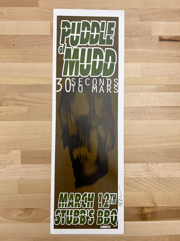 Puddle Of Mudd - 2002 Jared Connor promo poster Austin, TX Stubb's BBQ