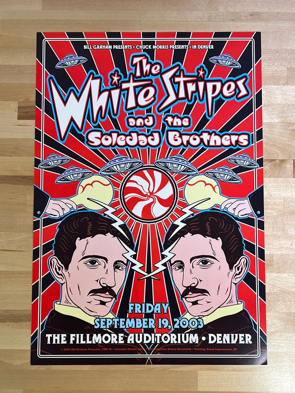The White Stripes - 2003 Dennis Loren poster Denver, CO