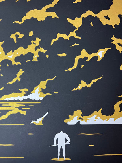 Fire In The Night (GOLD) - 2025 Cleon Peterson art print
