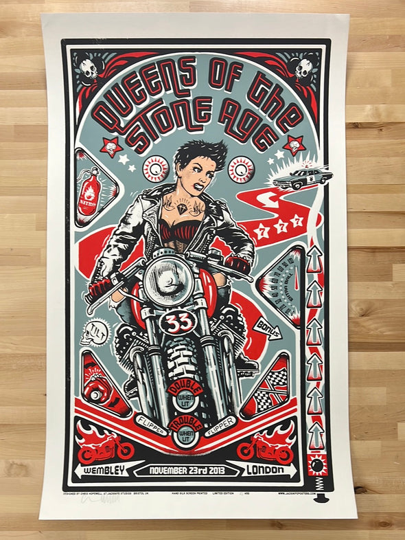 Queens Of The Stone Age - 2013 Chris Hopewell Poster London, UK Wembley