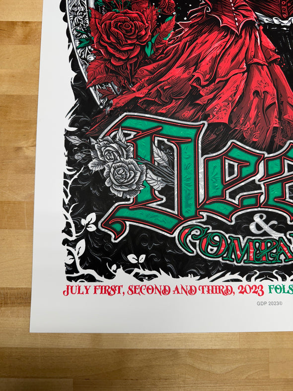 Dead & Company - 2023 J.T. Lucchesi poster Boulder, CO Folsom Field