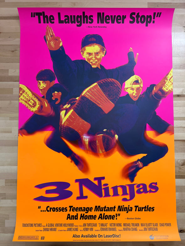 3 Ninjas - 1992 one sheet movie poster original 26x38