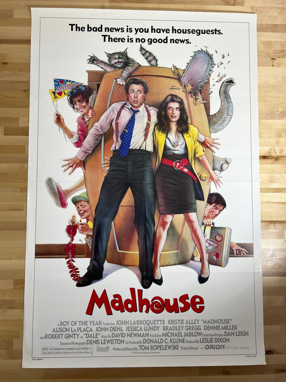 Madhouse - 1990 one sheet movie poster original 27x41