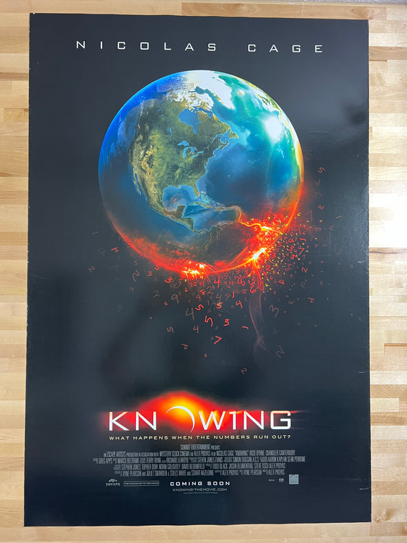 Knowing - 2009 video promo movie poster original 27x40