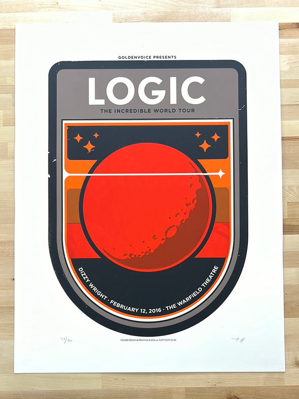 Logic - 2016 Lil Tuffy poster San Francisco, CA The Warfield Theatre