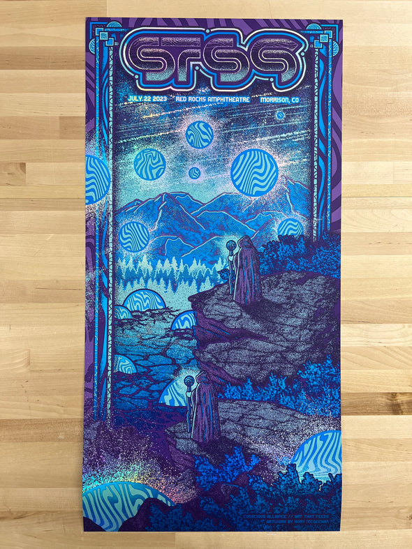 STS9 - 2023 Kory McGeehan poster Morrison, CO 7/22 Red Rocks Amphitheatre FOIL