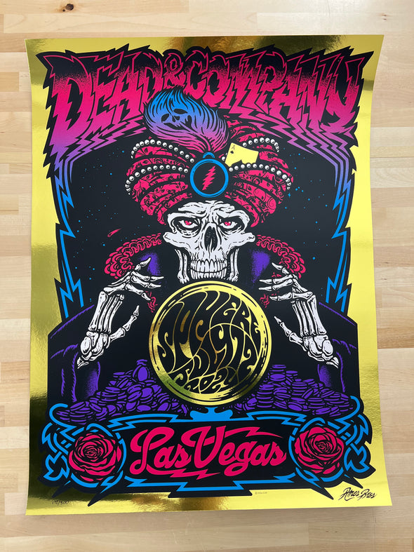 Dead & Company - 2024 Ames Brothers poster Las Vegas, Nevada Sphere Gold FOIL