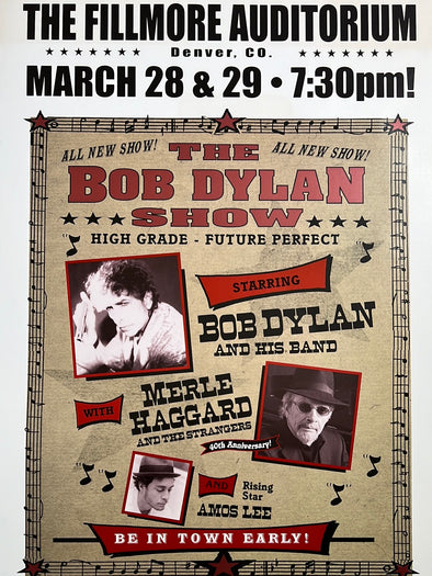 Bob Dylan - 2005 Geoff Gans poster Denver, CO Fillmore Auditorium
