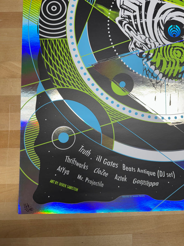 Bassnectar - 2017 Derek Sabiston poster Colorado Freestyle Sessions FOIL