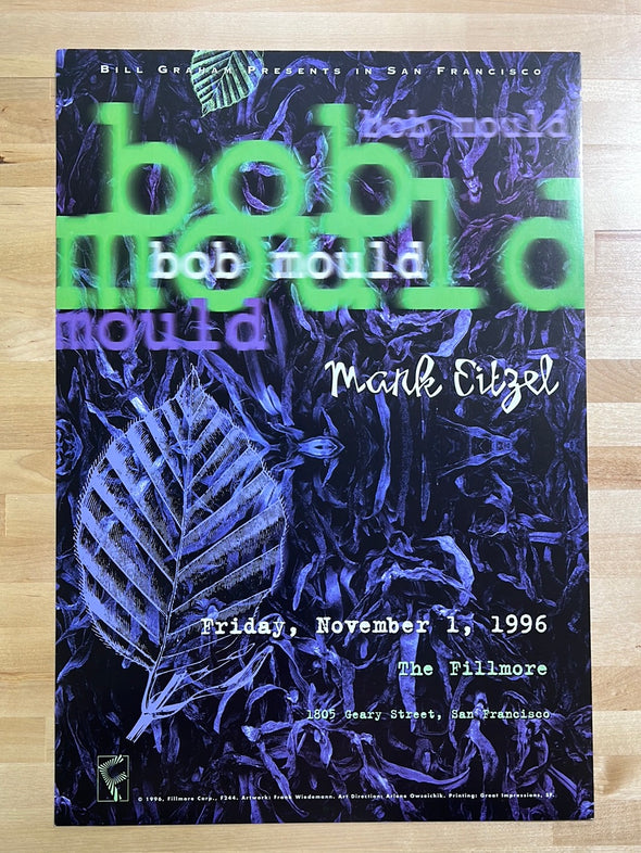 Bob Mould - 1996 Frank Wiedemann poster San Francisco, CA The Fillmore