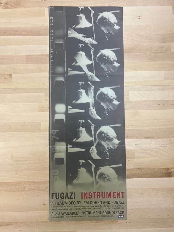 Fugazi  - 1999 DVD/VHS promo poster Instrument Dischord Records