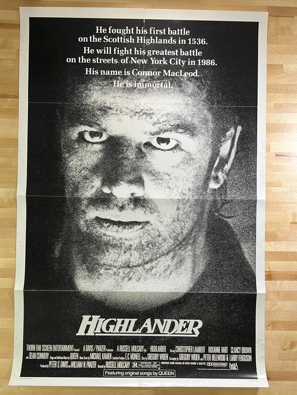 Highlander - 1986 movie poster original