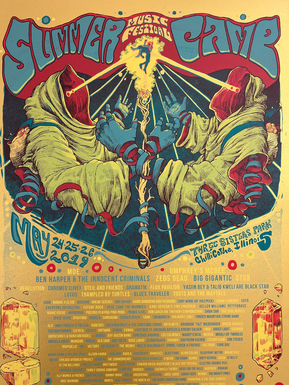 Summer Camp Music Festival - 2019 poster Chillicothe, IL Three Sisters Park GOLD edition