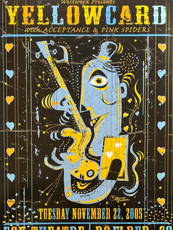 Yellowcard - 2005 Darren Grealish poster Boulder, CO Fox Theatre