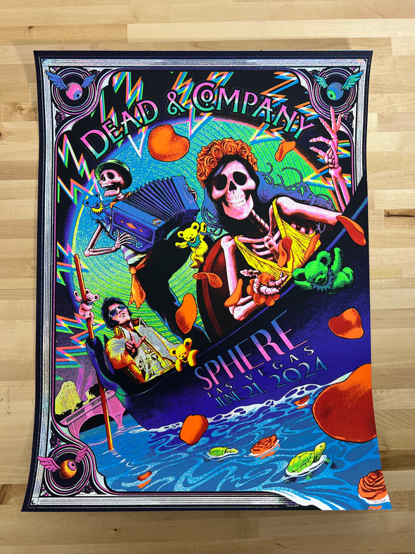 Dead & Company - 2024 Dave Merrell poster Las Vegas, Nevada Sphere FOIL Edition