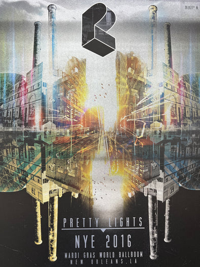 Pretty Lights - 2016 poster New Orleans, LA 12/30-12/31 Mardi Gras World Ballroom