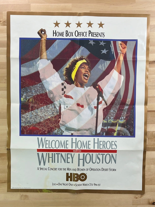 Whitney Houston - 1991 Poster Welcome Home Heroes HBO special