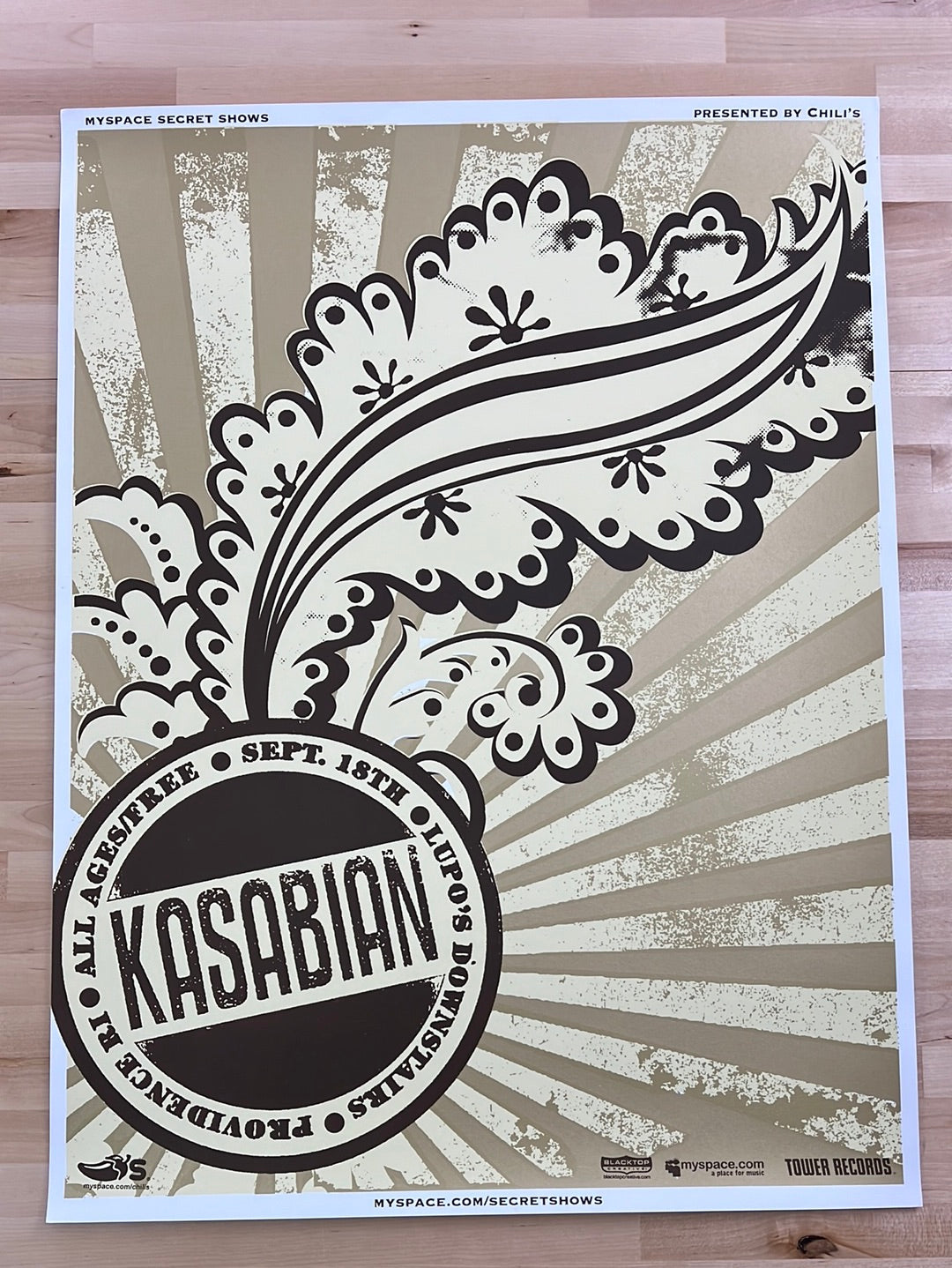Kasabian 2006 Poster Providence RI Lupo s Sold Out Posters kasabian-2006-poster-providence-ri-lupo-s-sold-out-posters
