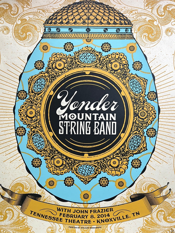Yonder Mountain String Band - 2014 Status Serigraph poster Knoxville, TN