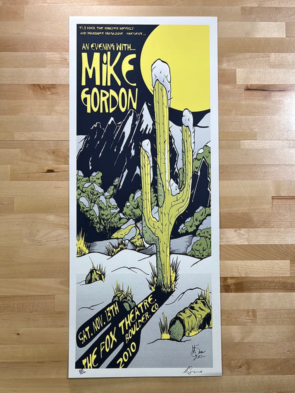 Mike Gordon - 2010 Mark Serlo poster Boulder, CO Fox Theatre