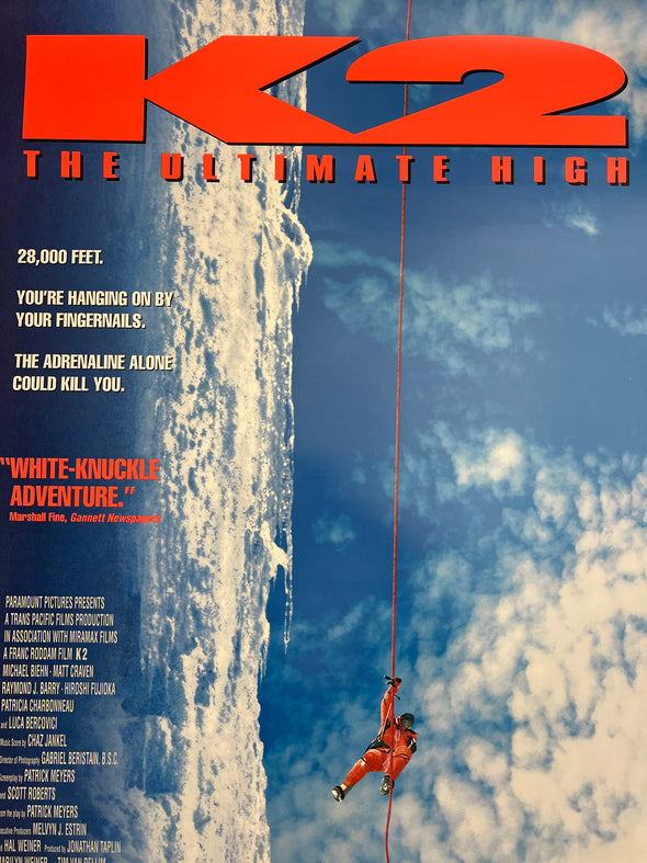 K2 The Ultimate High - 1992 video promo movie poster original 27x41