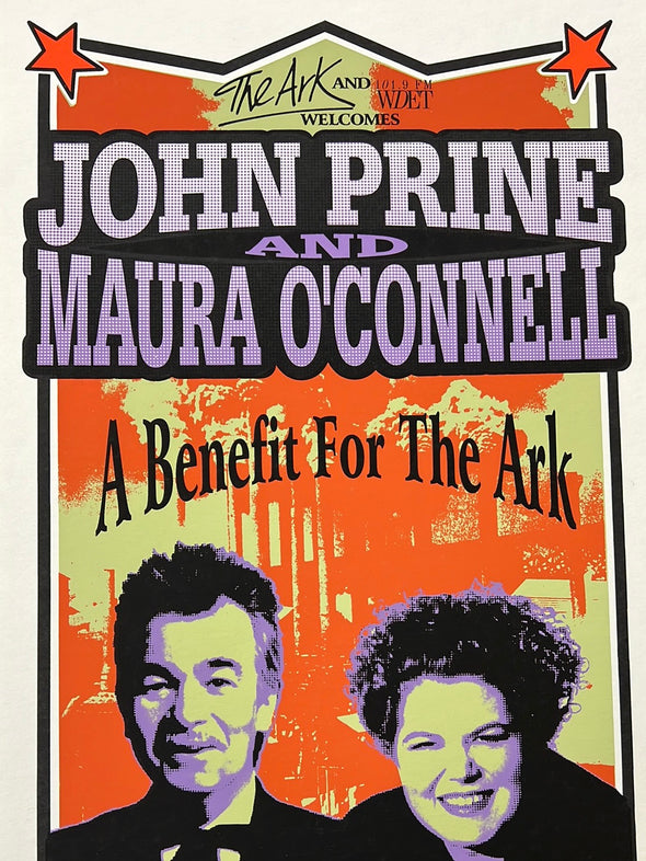 John Prine & Maura O' Connell - 2000 Mark Arminski Poster Ann Arbor, MI A Benefit for The Ark