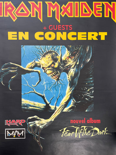 Iron Maiden - 1992 Fear Of The Dark Poster En Concert EMI France Garance