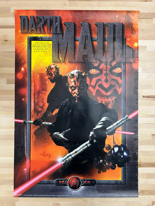 Darth Maul Sith - 1999 video promo movie poster original The Phantom Menace 24x36