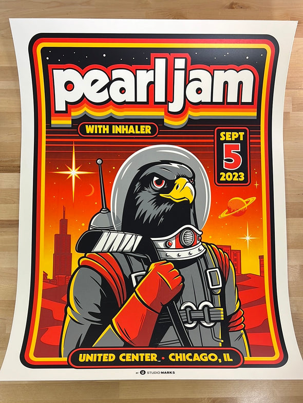Pearl Jam - 2023 Mark 5 poster United Center Chicago, IL
