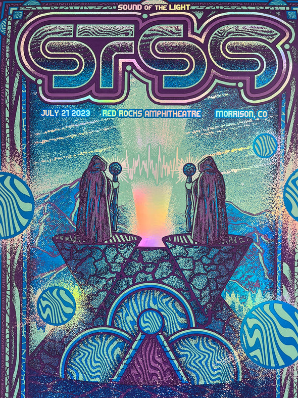 STS9 - 2023 Kory McGeehan poster Morrison, CO 7/21 Red Rocks Amphitheatre FOIL