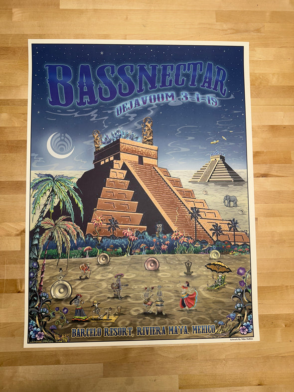 Bassnectar - 2016 Mike DeBois poster Barcelo Riviera Maya, Mexico