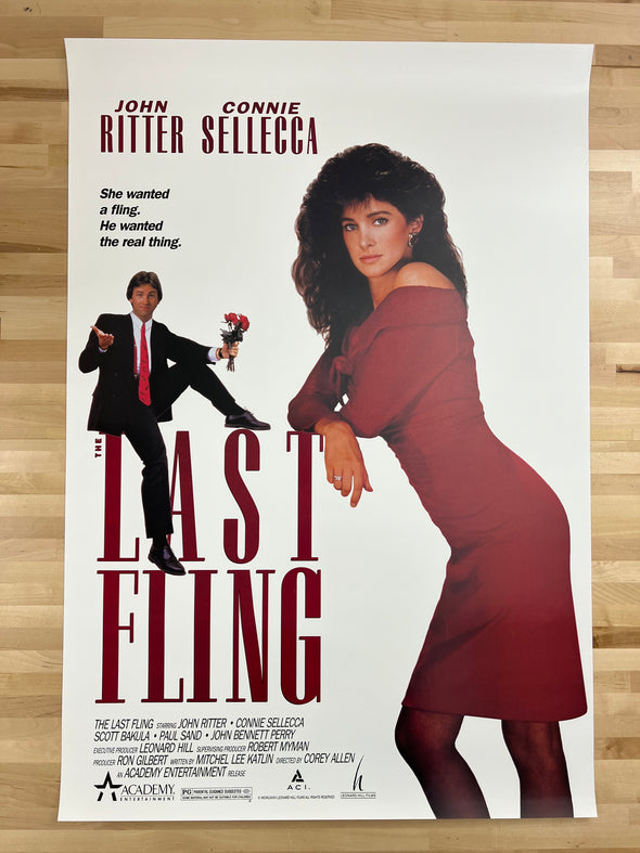 The Last Fling - 1986 video promo movie poster original 26x38