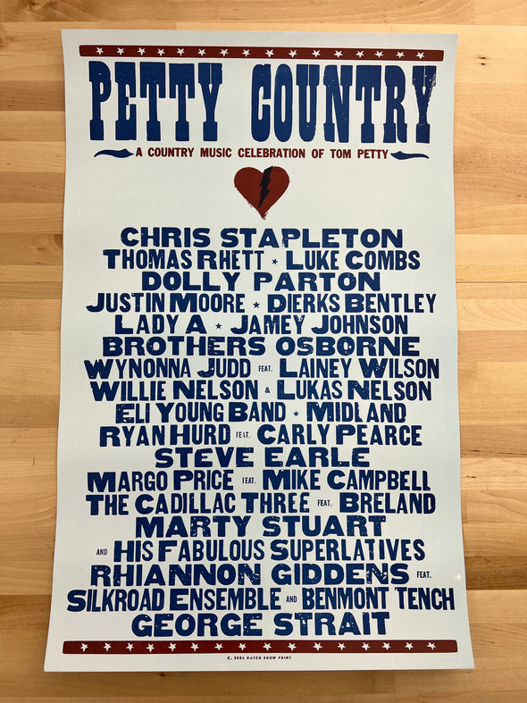 Petty Country - Hatch Show Print #2 poster Country Music Celebration Of Tom Petty