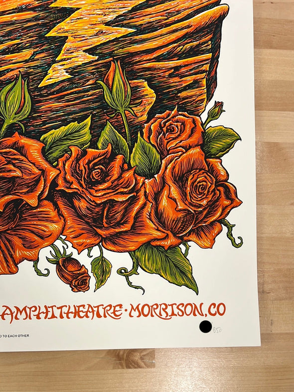 Dead & Company - 2021 Nathaniel Deas poster Red Rocks Morrison, CO