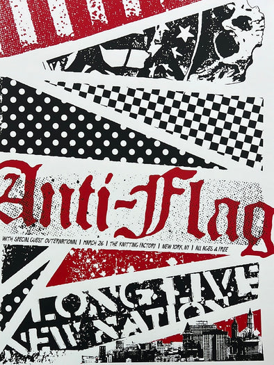 Anti-Flag - 2008 Poster New York City, NY The Knitting Factory