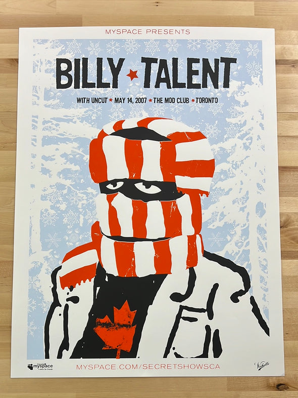 Billy Talent - 2007 Poster Toronto, CA The Mod Club