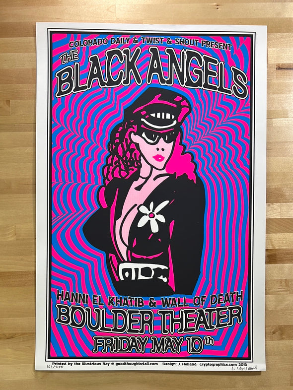 Black Angels - 2013 Jeff Holland poster Boulder, CO Boulder Theatre