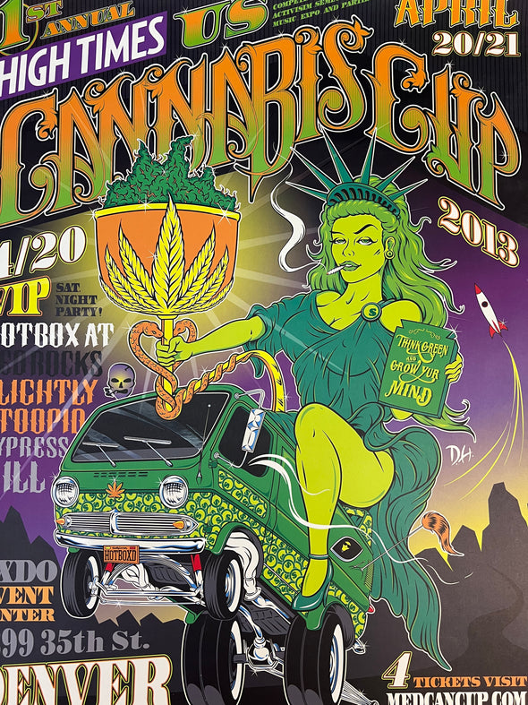 Cannabis Cup - 2013 Dane Holmquist High Times Cannabis Cup poster Denver, CO EXDO Event Center
