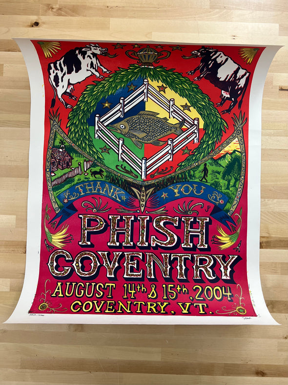 Phish - 2004 Jim Pollock poster Coventry, VT 8/14-8/15 Coventry Festival