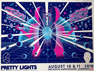 Pretty Lights - Doctor Juanpa 2018 poster Morrison, CO 8/10-8/11 Red Rocks Amphitheatre