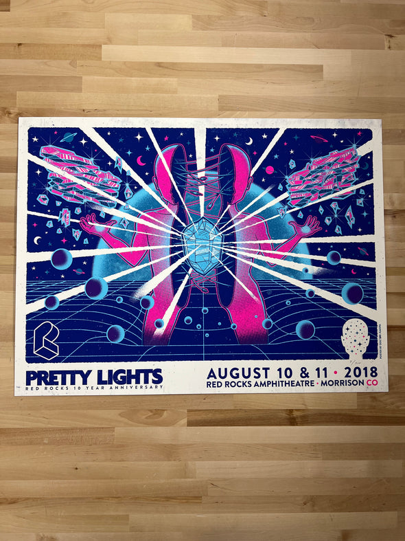 Pretty Lights - Doctor Juanpa 2018 poster Morrison, CO 8/10-8/11 Red Rocks Amphitheatre