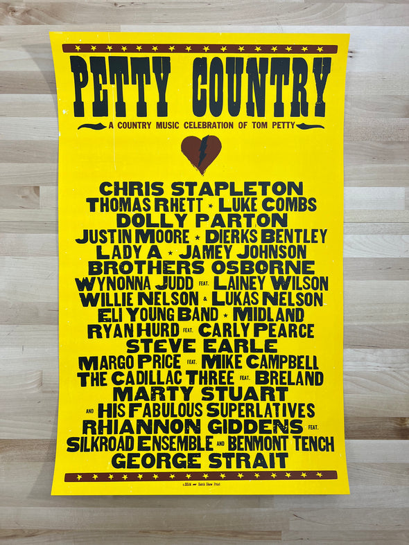 Petty Country - Hatch Show Print poster Country Music Celebration Of Tom Petty