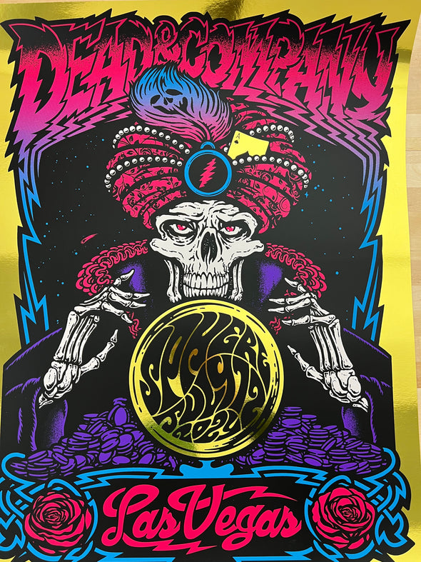 Dead & Company - 2024 Ames Brothers poster Las Vegas, Nevada Sphere Gold FOIL