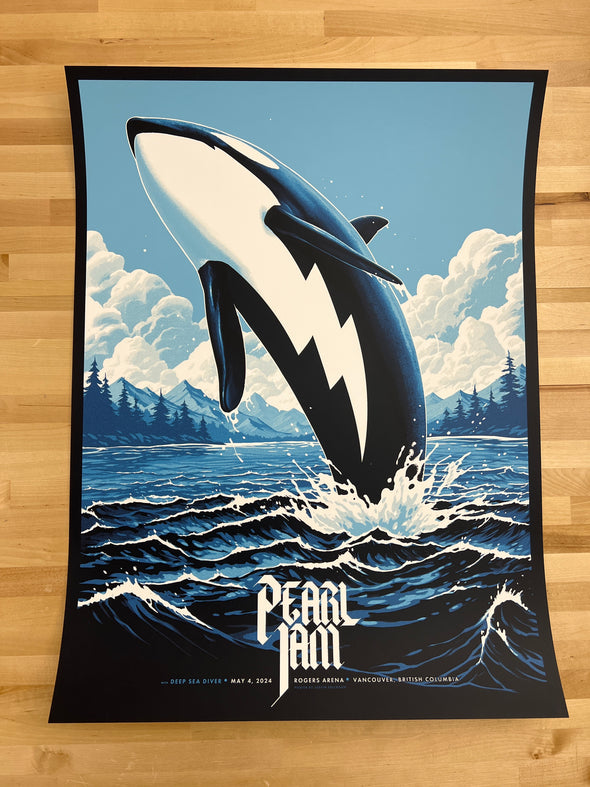 Pearl Jam - 2024 Justin Erickson poster Vancouver, BC Rogers Arena