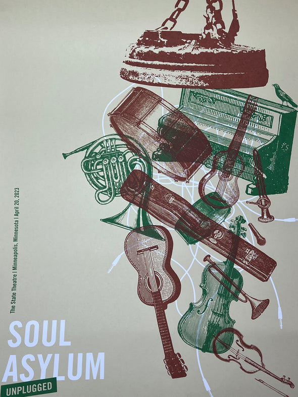 Soul Asylum - 2023 Paul Gardner Unplugged poster Minneapolis, MI The State Theatre